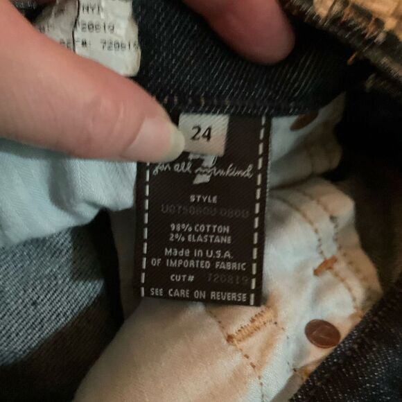 7 for All Mankind Low Rise Boot Cut Jeans 24 X 32 - Picture 11 of 11